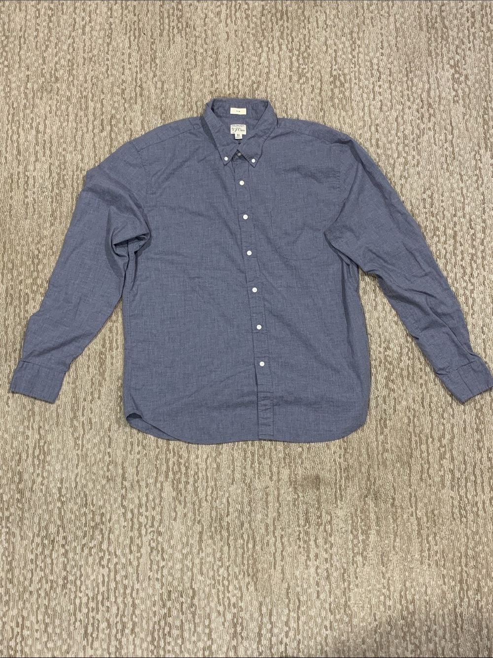 J. Crew Blue Button-Down Chambray Shirt
